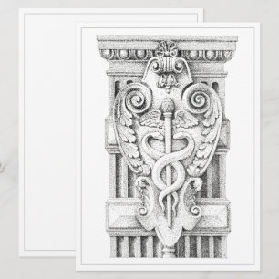 CADUCEUS STAFF 6.5x8.75 Flat Card