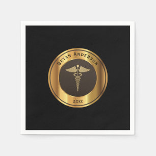 Caduceus Symbol Medical School Graduation Napkin