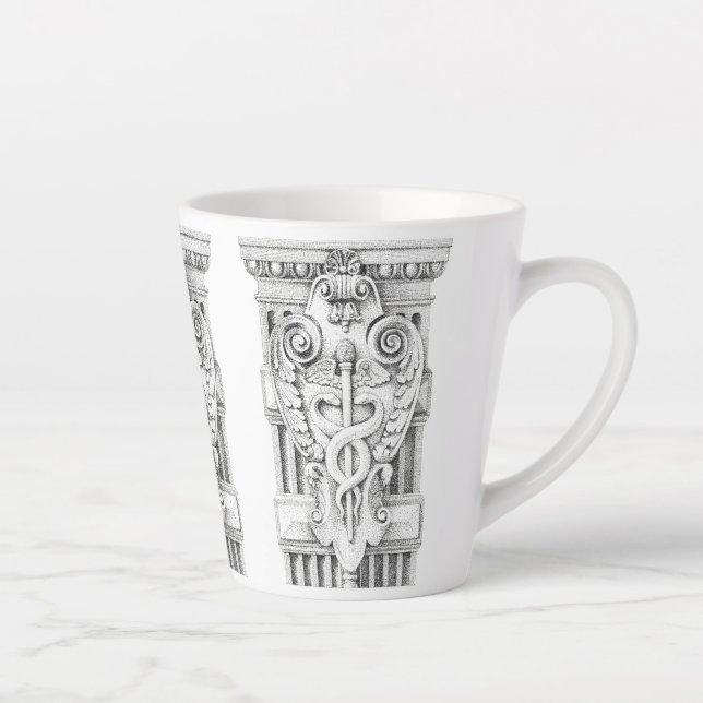 CADUCEUS Tapered Latte Mug (Right)