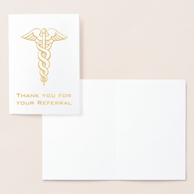 Caduceus Thank You for Your Referral Foil Card (Display)