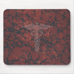 Caduceus the medical symbol for a doctor or nurse mouse mat