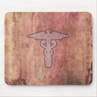 Caduceus the medical symbol for a doctor or nurse mouse mat