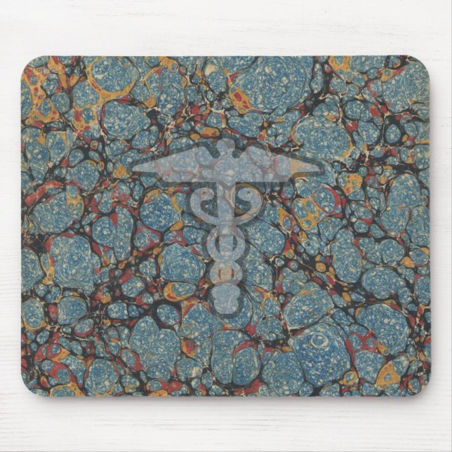 Caduceus the medical symbol for a doctor or nurse mouse mat (Front)