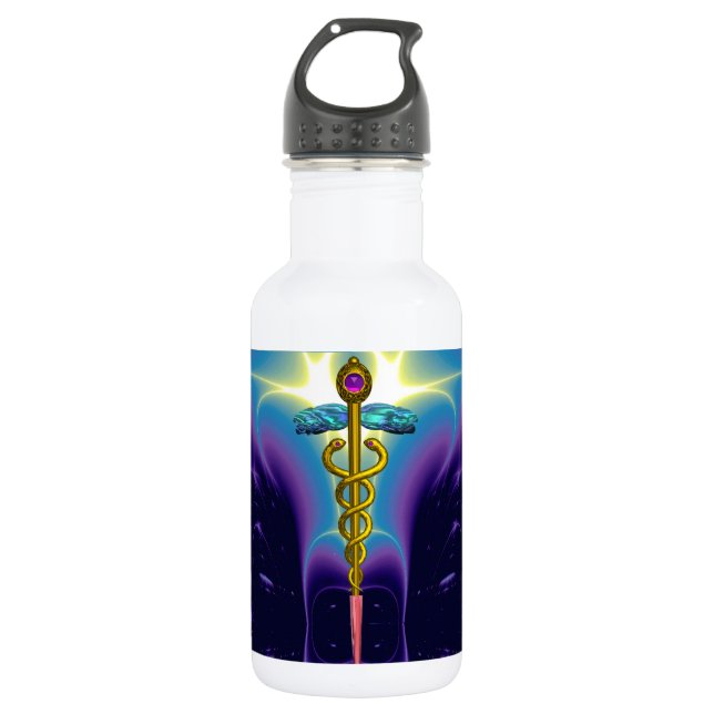 CADUCEUS,Vibrant Gold Amethyst 532 Ml Water Bottle (Front)