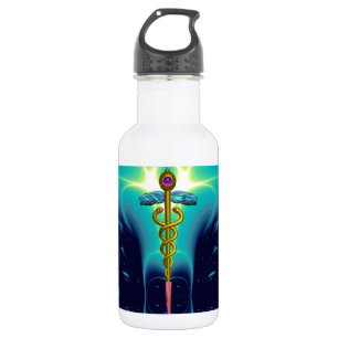 CADUCEUS,Vibrant Gold Amethyst 532 Ml Water Bottle