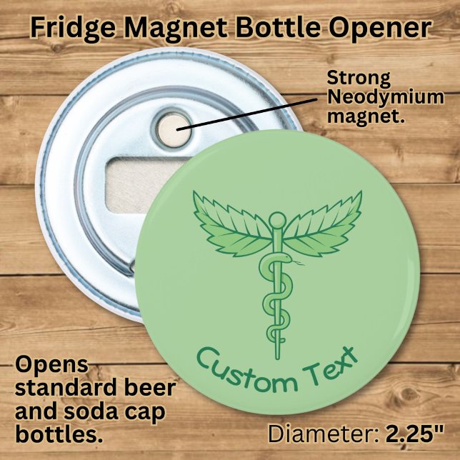Caduceus with Leaves Bottle Opener (Creator Uploaded)