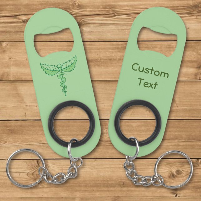 Caduceus with Leaves Keychain Bottle Opener (Creator Uploaded)