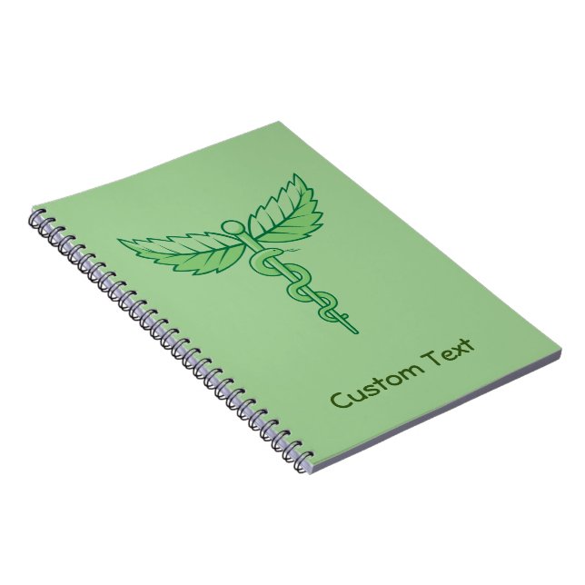 Caduceus with Leaves Notebook (Right Side)