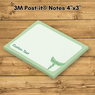 Caduceus with leaves post-it notes