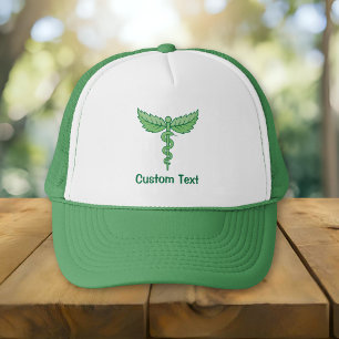 Caduceus with Leaves Trucker Hat