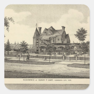 Cady and Kilpatrick, Nebraska Square Sticker