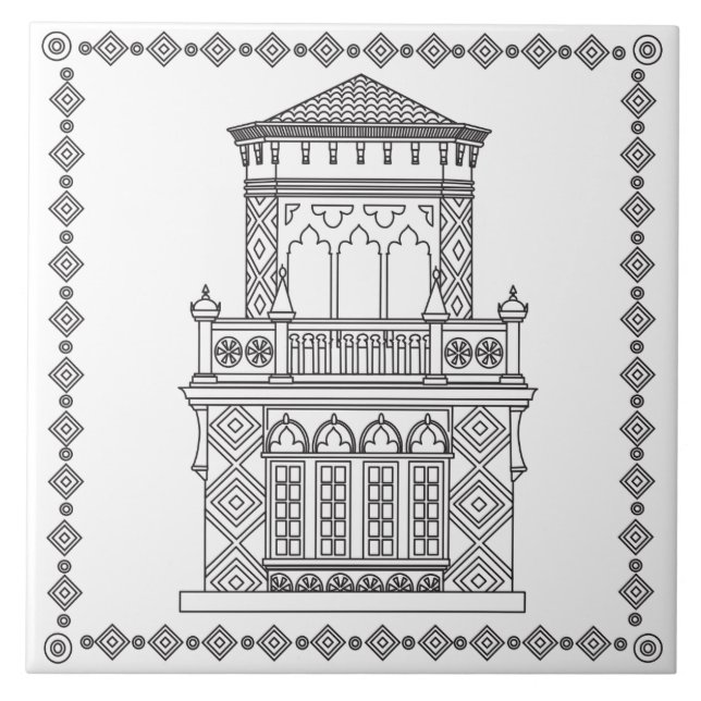 Ca'd'Zan Tower  Sarasota Ceramic Tile (Front)