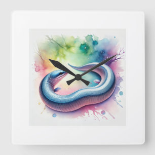 Caecilian Serenity 260824AREF138 - Watercolor Square Wall Clock