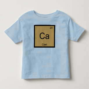 Cael Name Chemistry Element Periodic Table Toddler T-Shirt
