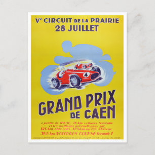 Caen Grand Prix vintage racing Postcard