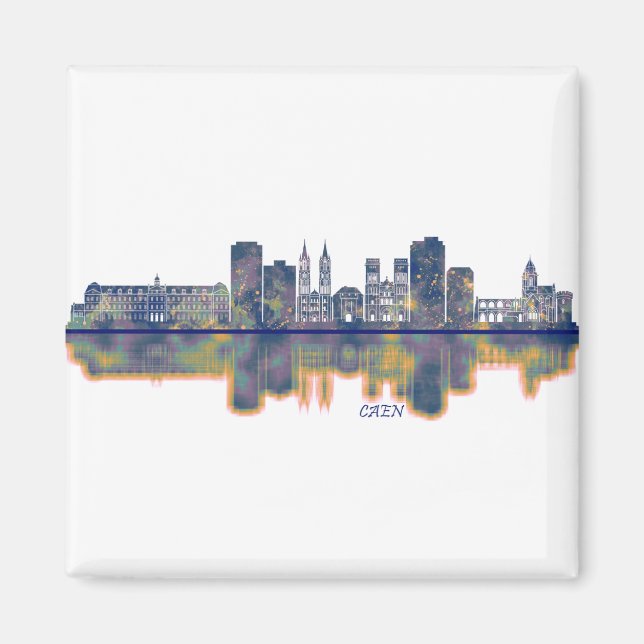 Caen Skyline Magnet (Front)