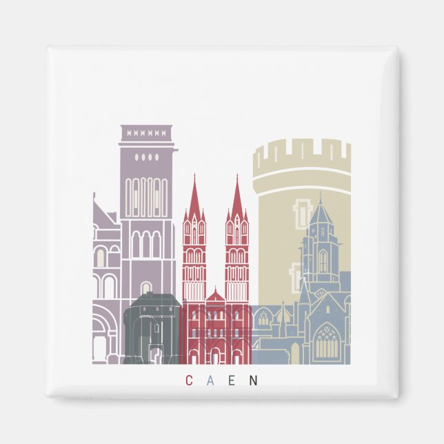 Caen skyline poster magnet (Front)