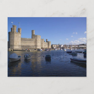 Caernarfon Castle, Gwynedd, Wales 2 Postcard