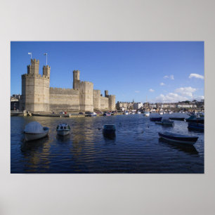 Caernarfon Castle, Gwynedd, Wales 2 Poster