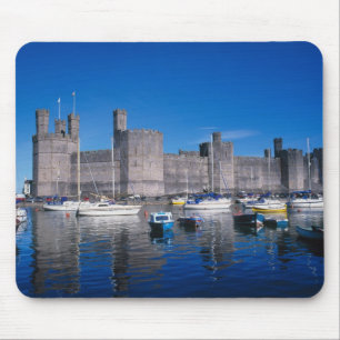Caernarfon Castle, Gwynedd, Wales Mouse Mat