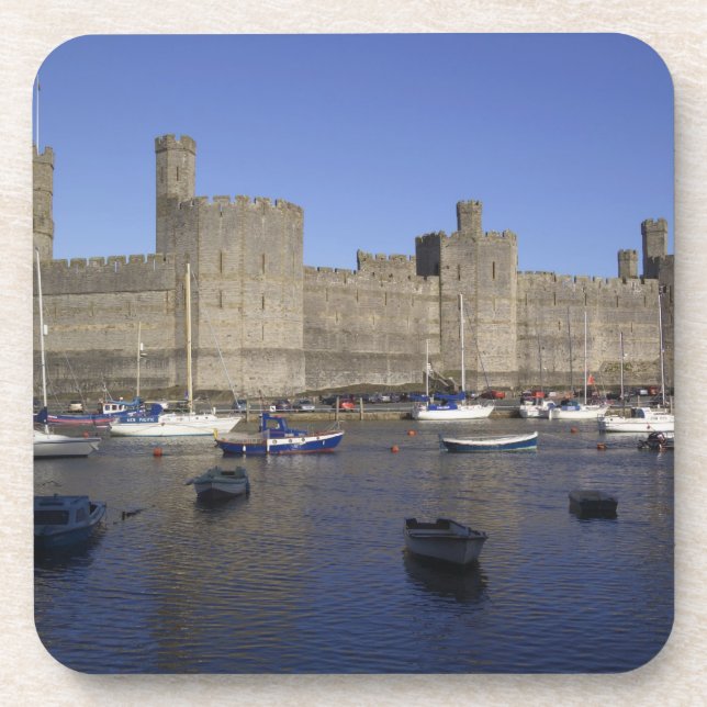 Caernarfon Castle, Gwynedd, Wales (RF) Coaster (Front)