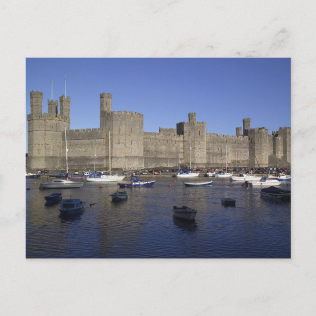Caernarfon Castle, Gwynedd, Wales (RF) Postcard (Front)