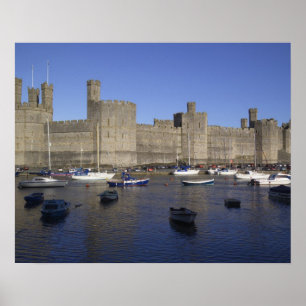 Caernarfon Castle, Gwynedd, Wales (RF) Poster