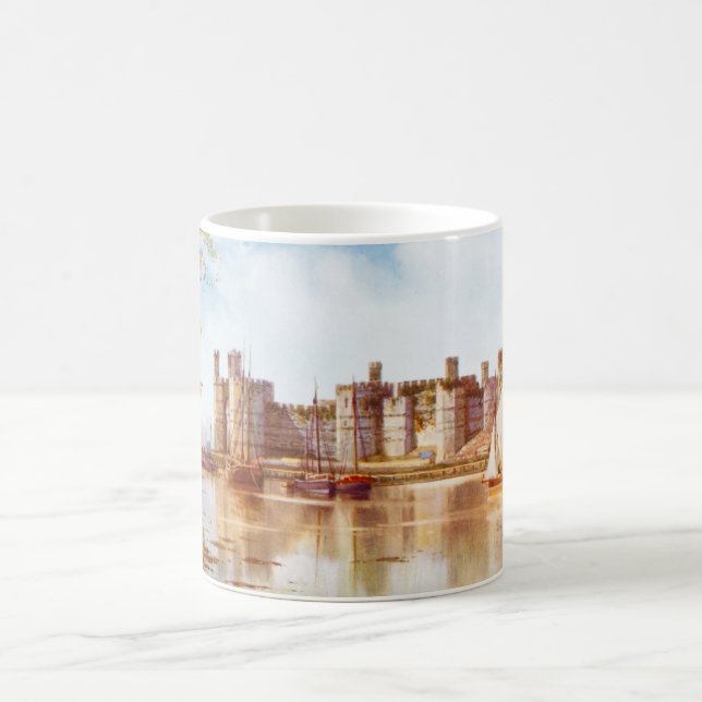 Caernarfon Castle, Wales Coffee Mug (Center)