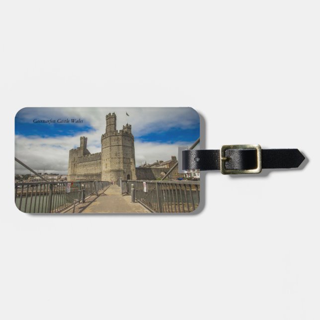 Caernarfon Castle Wales. Luggage Tag (Front Horizontal)