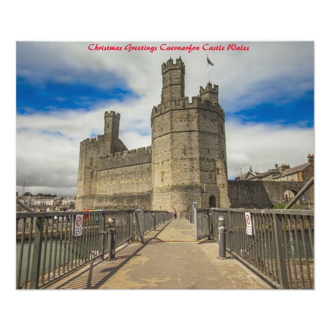 Caernarfon Castle Wales. Photo Print (Front)