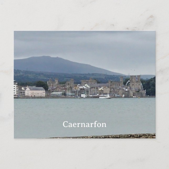 Caernarfon from Anglesey Postcard (Front)