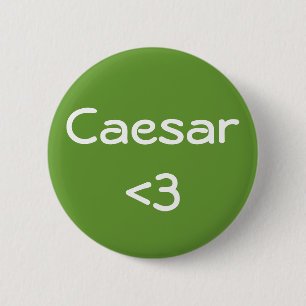 Caesar <3 6 cm round badge