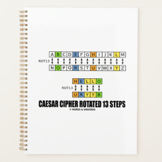 Caesar Cipher Rotated 13 Steps Cryptography Planner