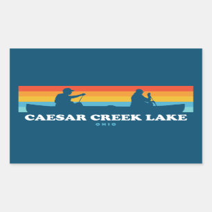 Caesar Creek Lake Ohio Canoe Rectangular Sticker