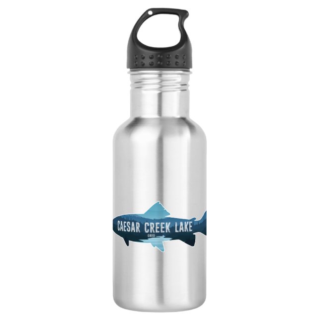 Caesar Creek Lake Ohio Fish 532 Ml Water Bottle (Front)
