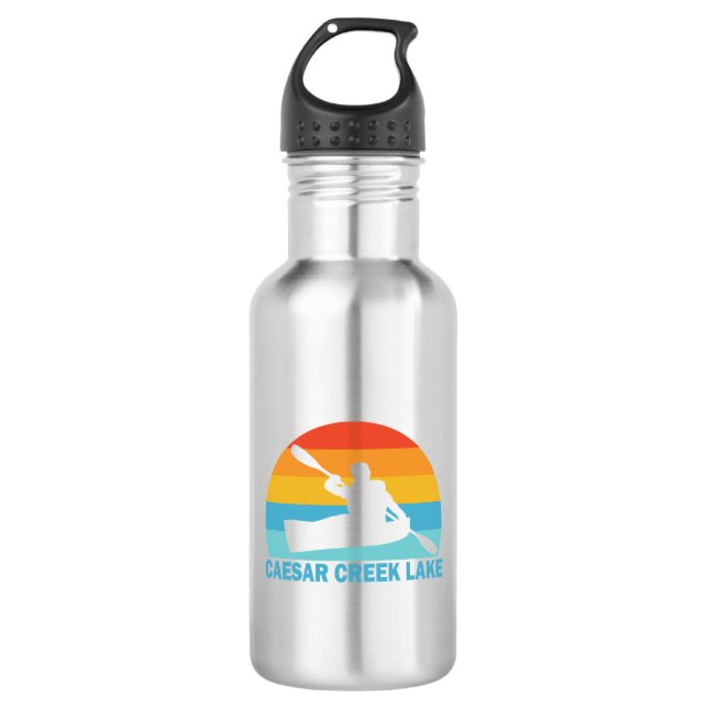 Caesar Creek Lake Ohio Kayak 532 Ml Water Bottle (Front)