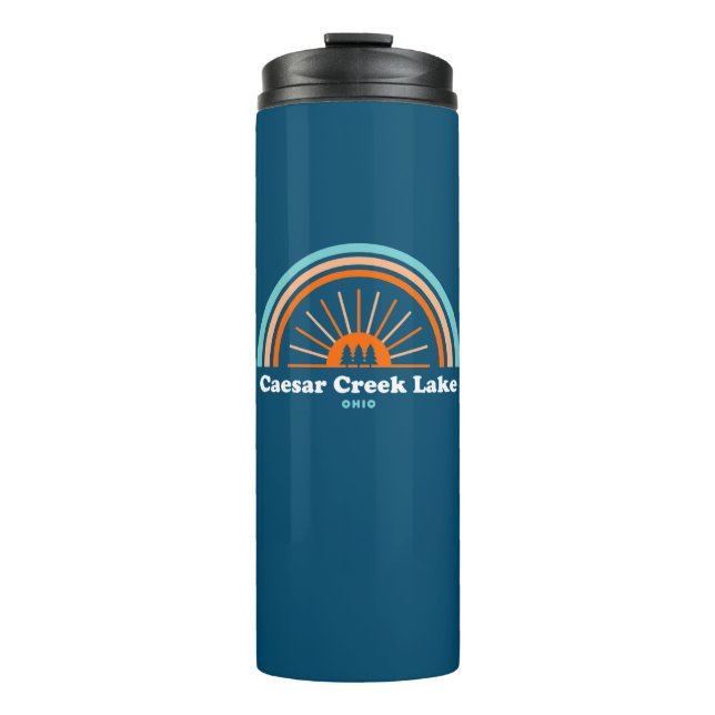 Caesar Creek Lake Ohio Rainbow Thermal Tumbler (Front)