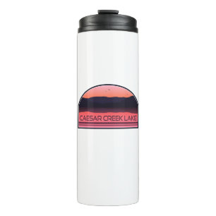 Caesar Creek Lake Ohio Red Sunrise Thermal Tumbler