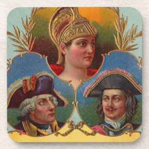 Caesar - Kaiser - Tsar cigar box label print Coaster