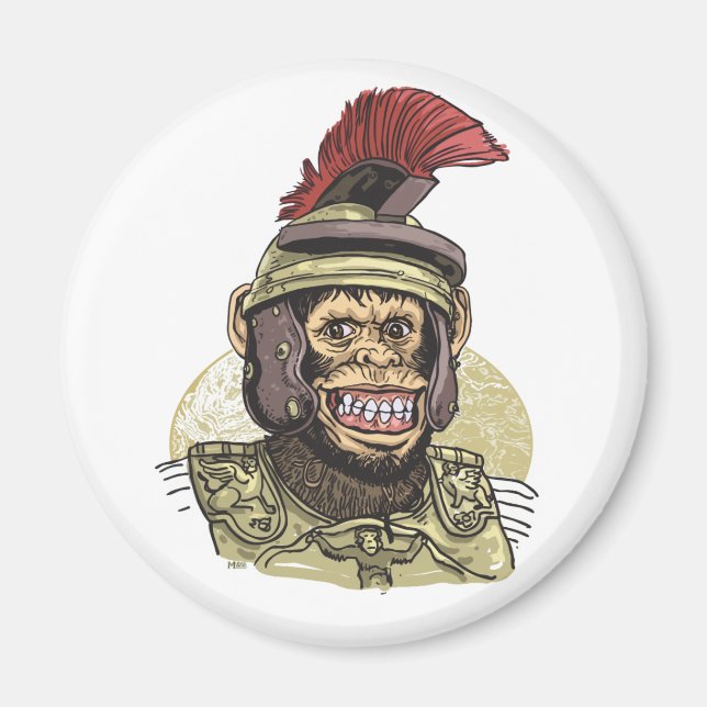 Caesar Roman Chimp Magnet (Front)