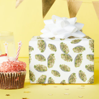Caesar salad pattern wrapping paper