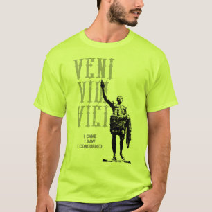 Caesar Veni Vidi Vici Safety Yellow Green Mens T-Shirt