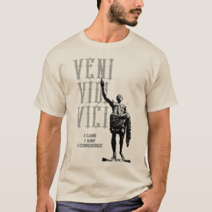 Caesar Veni Vidi Vici Sand Colour Modern Mens T-Shirt