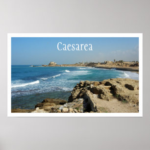 Caesarea Beach, Caesarea, Israel Poster