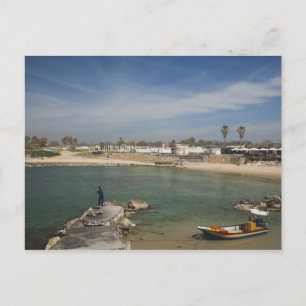Caesarea ruins of port built by Herod the Great Postcard