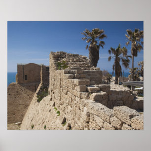 Caesarea ruins of port built by Herod the Great Poster