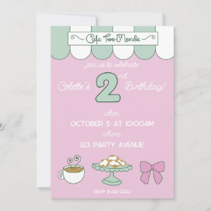 Cafe 2 Monde Birthday Invitation