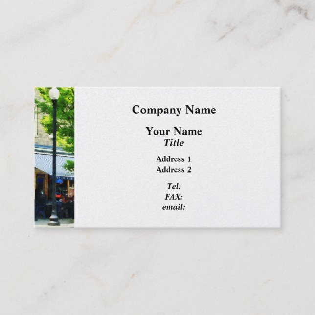 Cafe Albany NY Business Card (Front)