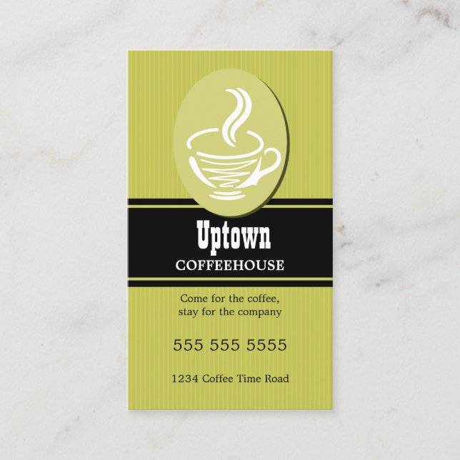 Cafe and Coffee House Business Card (Front)