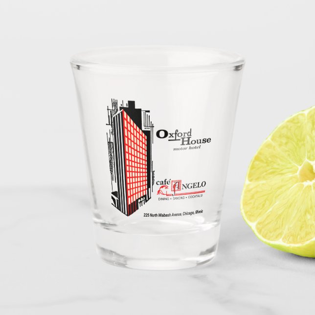 Cafe Angelo, Oxford House, Chicago, IL Shot Glass (Front)